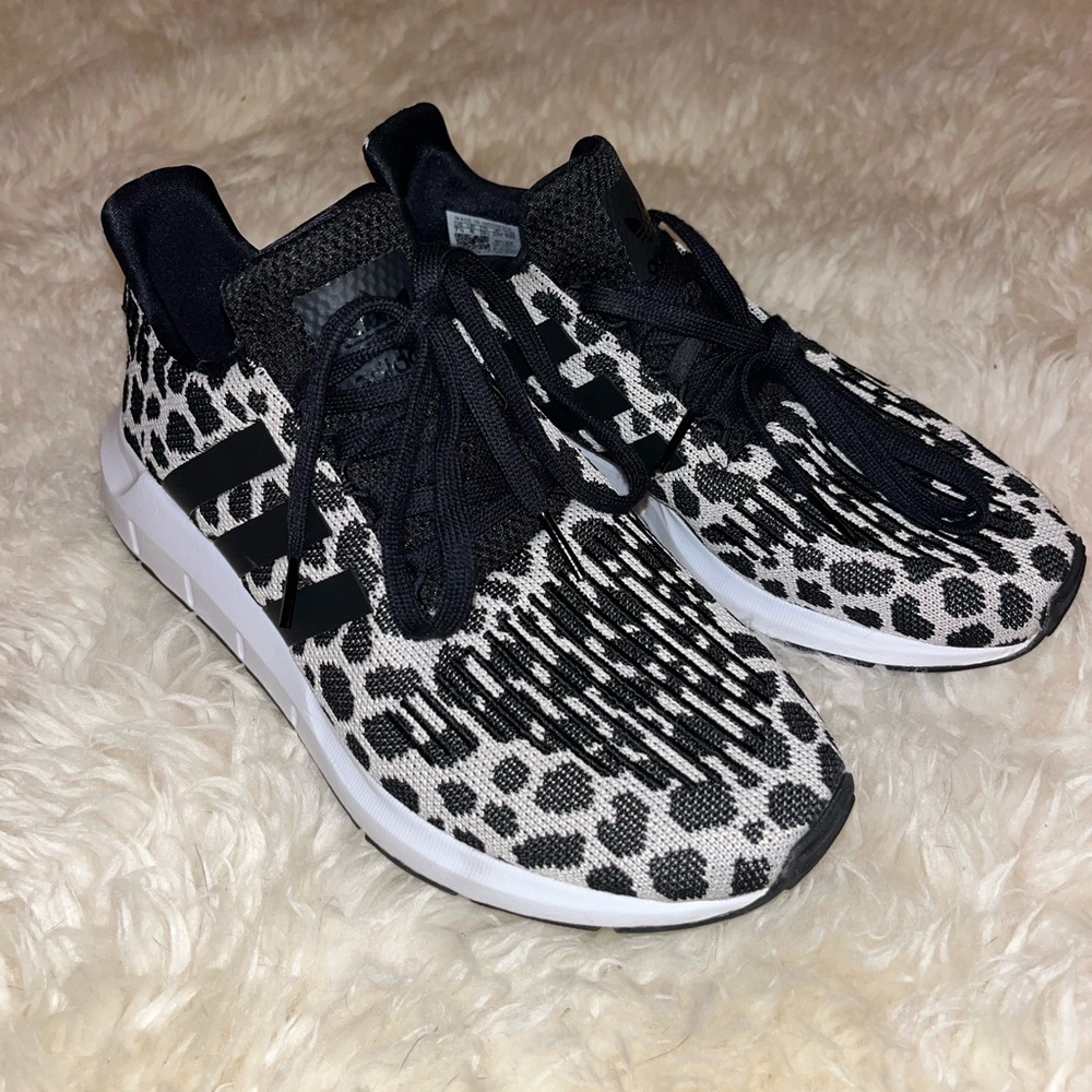 adidas Black and White Athletic Shoes